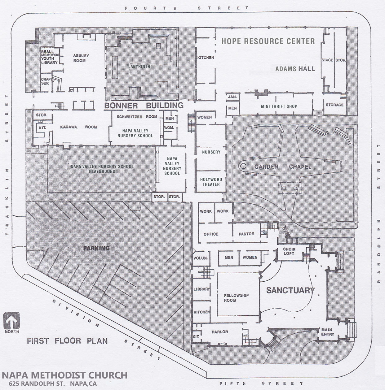 Campus Map Napa Methodist Church