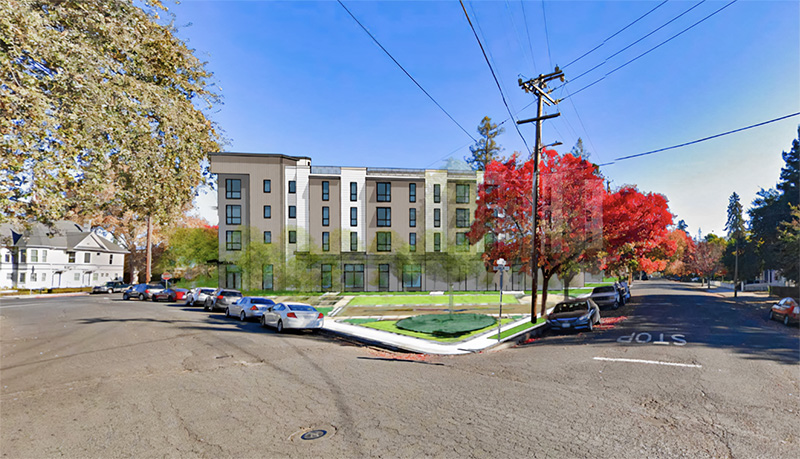 Project Rendering for Napa Methodist Church affordable housing